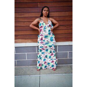 Gardenia Floral Layered Maxi Dress